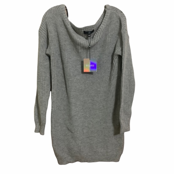 Misguided Grey Sweater Jumper NWT - Picture 1 of 7